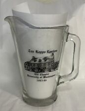 Vintage 1985-86 Tau Kappa Epsilon Chi Chapter Pitcher University of Washington picture