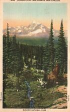 Vintage Postcard Heavens Peak From Granite Park Chalets Glacier National Park MT picture