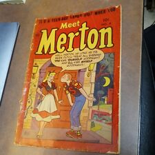 Meet Merton #4 Golden age Toby Press  1954 teen humor good girl art cheeky cover picture
