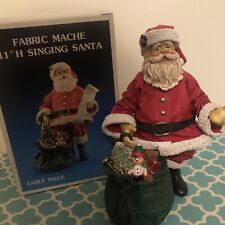 Santa’s World Kurt Adler Santa Holding Christmas Toy Bag Vintage 11” picture