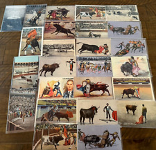 Lot of 25~Vintage~Matador Postcards~Bullfights~Bullfighters~Bulls~Animals~h654 picture