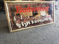 Vintage 1992 Budweiser Clydesdale King Of Beers Mirror / Mirrored Sign 51