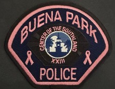 California Pink (Cancer Awareness) Patch. Buena Park Police. picture