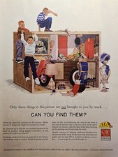 1959 GMC Trucks Print Ad - Boy Products Shipped By Truck Materials Crops Goods picture
