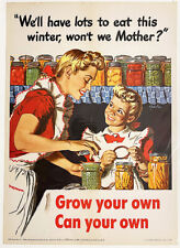 GROW YOUR OWN CAN YOUR OWN '43  ORIGINAL L.B. U.S. WW2 A.PARKER -ART POSTER picture