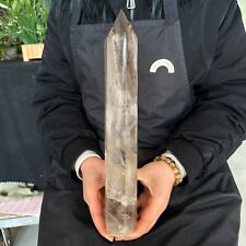 3.41LB Natural smoked crystal tower symbiotic polishing and healing1550g picture