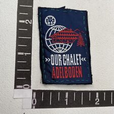 Vtg c 1980s Thin GIRL GUIDES OUR CHALET ADELBODEN Girl Scouts Patch C164 picture