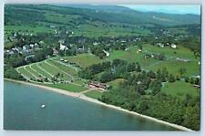 Barton Vermont VT Postcard Aerial View At Junction Beautiful Crystal Lake 1960 picture