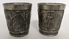 Two Vintage Grenningloh 95% Pewter Shot Cups_German Guetezeichen Zinngerat Ral picture