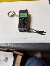VINTAGE CELL PHONE BUTANE LIGHTER WITH KEY CHAIN & SCISSORS RARE picture