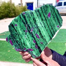 1.35LB Natural green Ruby zoisite (anylite) slice crystal slab sample Healing picture