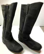 INDIAN WARS US UNION M1872 CAVALRY HORSE RIDING BLACK LEATHER BOOTS-SIZE 12 picture