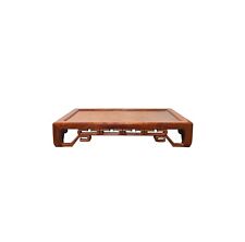 Natural Brown Wood Ru Yi Pattern Rectangular Table Top Stand Riser Easel ws3807 picture
