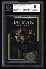1992 SEGA TEAM BLOCKBUSTER VIDEO GAMING CARD #3 BATMAN RETURNS PROMO BGS 8 picture