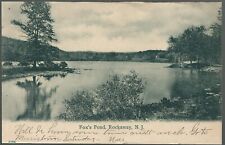Rockway New Jersey Postcard Fox's Pond Morris County 1906 picture