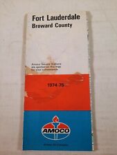 1975 1974 Vtg Amoco road map and directory of Fort Lauderdale Broward County  picture