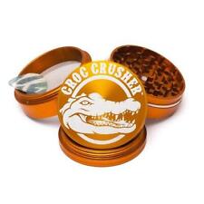 Croc Crusher ORANGE 4 Piece Herb / Tobacco Premium Grinder 1.5