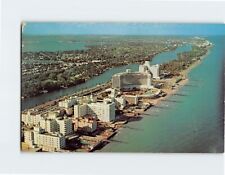 Postcard Aerial View of Ocean Front Hotels Showing the Fontainebleau & Eden Roc picture