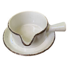 Stonehenge Midwinter Stoneware Gravy Boat with Underplate Speckled Handle picture