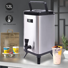 12L Insulated Beverage Dispenser Coffee Tea Hot/Cold Water Dispenser 3.17Gal picture