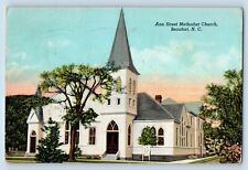 Beaufort North Carolina NC Postcard Ann Street Methodist Church 1945 Vintage picture