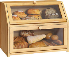 Bread Storage Farmhouse Bread Box for Kitchen Countertop Bread Container  picture