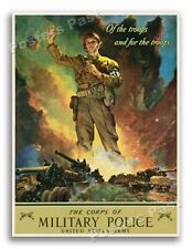1942 Military Police Vintage Style WW2 US Army Poster - 18x24 picture
