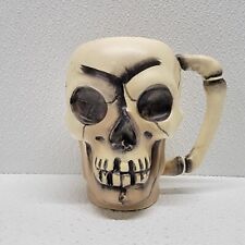 Vintage Norcrest Halloween Goth Skull Ceramic Mug Japan C-150 picture