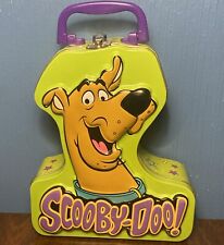VINTAGE 2003 Scooby Doo Metal Tin Box w/ Handle Hanna Barbera Y2K 9” picture