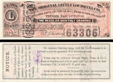 Original Little Louisiana Co. 25 cents Lottery Ticket - dated Nov. 13, 1888 - Am picture