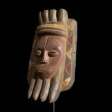 African Masks Baule Antique Tribal Art Wooden tribal Wood Guro Tribe Mask-7606 picture