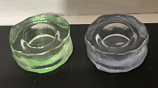 2 Partylite Iceland glass Tealight holders picture