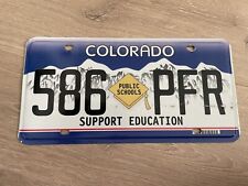2010 Colorado public education license plate 586PFR picture
