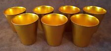 Lot of (7) Vintage Bascal Aluminum Metal Cups Tumblers Colorful Retro picture