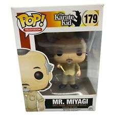 Funko POP Movies Karate Kid Mr. Miyagi #179 Vinyl Figure PRE-OWNED DAMAGED BOX picture
