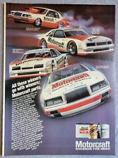 1985 Magazine Advertisement Page Ford Motorcraft Parts Race Cars Print Ad picture