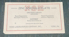 Vintage York Laboratories Inc York PA advertising ink blotter Gonorrhea, Vagina picture