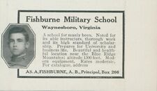 1910 Fishburne Military School For Boys Waynesboro Virginia VA Vtg Print Ad CO2 picture