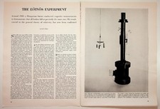 Eötvös Experiment Science Article Gravity Physics Theory of Relativity 1960s picture
