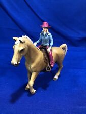 Schleich Farm World Rodeo Toys Barrel Racing with Cowgirl and Horse 41417 picture
