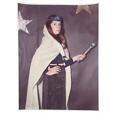 VTG 1970s 80s 11x14 Teen Girl Photo Kodak Paper Matte Costume Theater Halloween picture