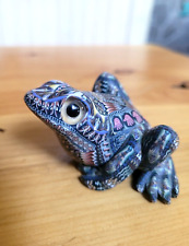Handcrafted Artist Jon Anderson Polymer Clay Frog Figurine picture