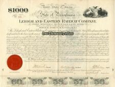 Lehigh and Eastern Railway Co. - $1,000 Bond - Railroad Bonds picture