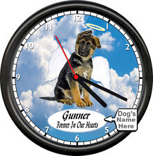 Personalized  German Shepherd Angel Memory Name Gift Dog Lover Sign Wall Clock  picture