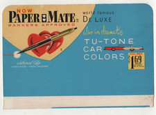 Paper-Mate 2 Sided Advertising Store Display Sign With TV's Art Linkletter 1950s picture