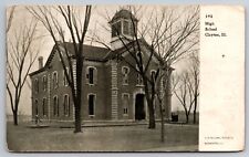 High School Building Clayton Illinois IL Adams County 1909 Postcard picture