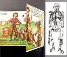 Darwin Evolution Skeleton Ape Stratman Bone Grinder SICK Farm Trade Card SR.f.ws picture