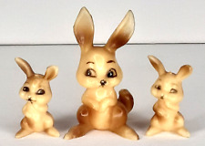 Easter Wilton Plastic Bunny Set of 3 1960s Hong Kong Mid Century Holiday Decor picture