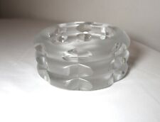 HEAVY vintage frosted art glass cut crystal signed Rosenthal cigar ashtray tray picture