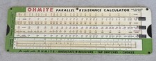 Vintage Ohmite Parallel Resistance Calculator Slide Rule Electronics Tool picture